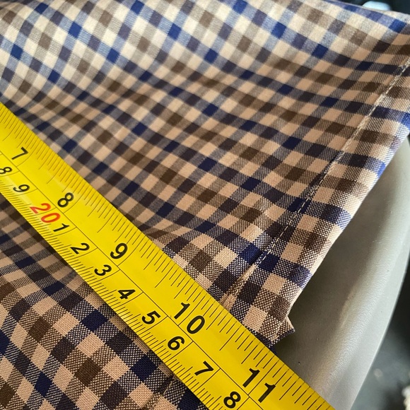 J. Crew 10P Italian Stretch Wool Pull On Trousers Navy Brown Check Tollegno 1900 - Picture 13 of 14